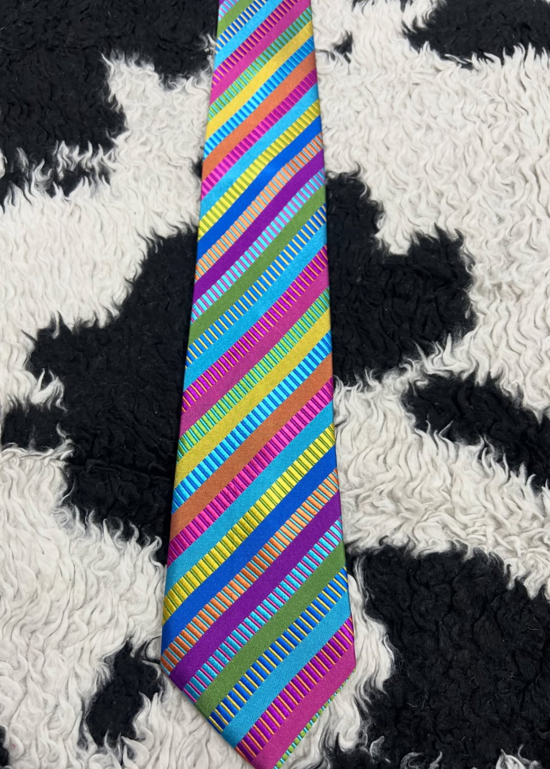 Vibrant Colorful Embroidered Tie