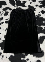 Long Black Velvet Skirt