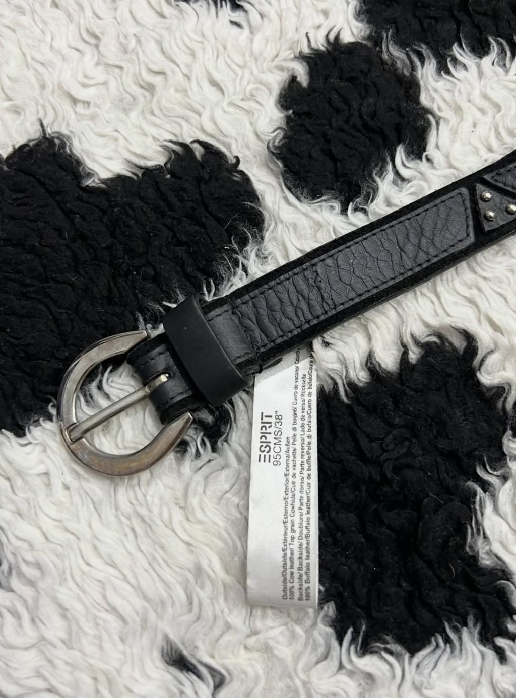 E-Spirit Black Narrow Triangular Belt