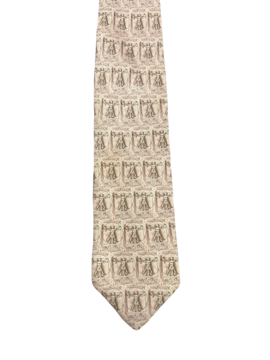 Leonardo Da Vinci Vitruvian Man Drawing Tie