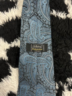 St. Micheal Embroidered Blue Paisley Tie