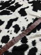 Brown Holed Floral Belt