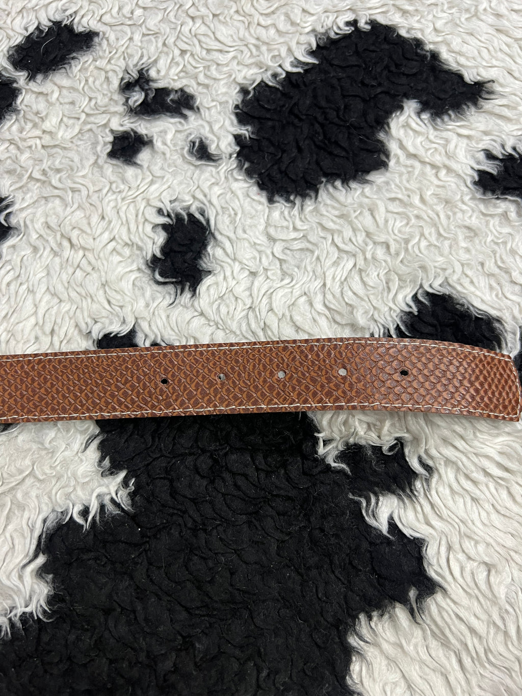 Brown Scaled Silver Buckle Belt