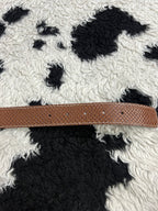 Brown Scaled Silver Buckle Belt
