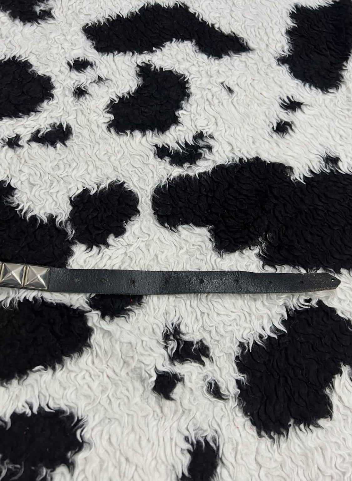 Studded Narrow Black Belt