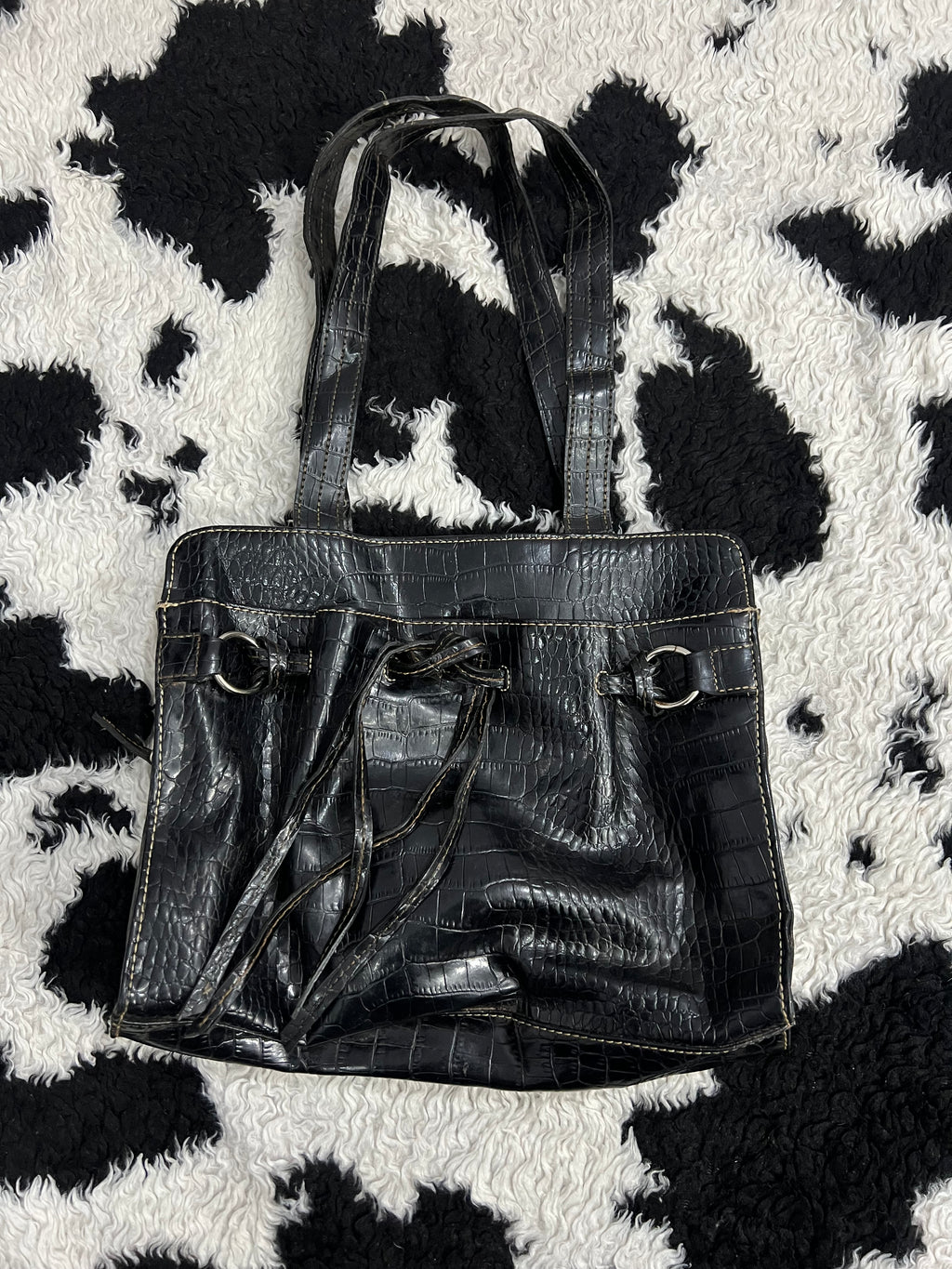 Crazy Horse Black Handbag