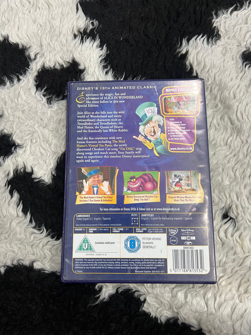 Disney Alice in Wonderland DVD