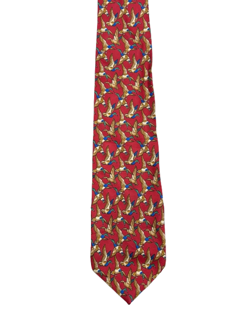 Red Flying Mallards Tie
