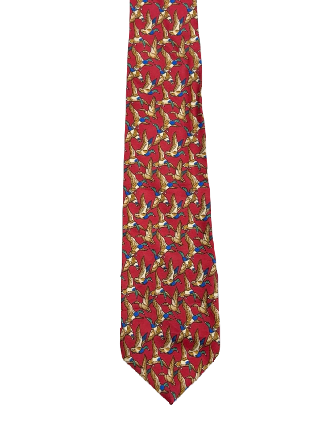 Red Flying Mallards Tie