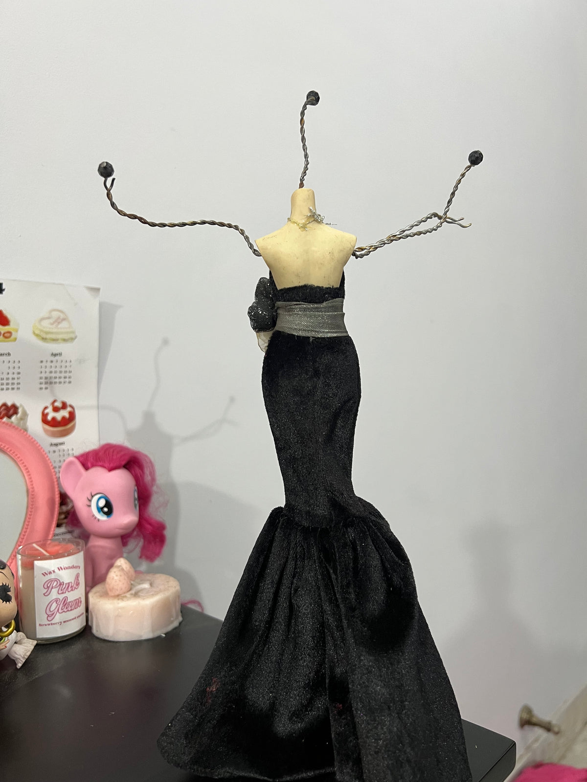 Black Dress Jewelry Mannequin