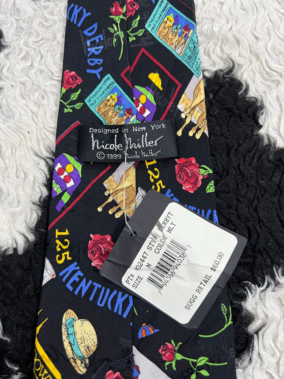 Vintage 1998 Nicole Miller Derby Tie (New & Tagged)