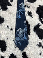 Blue Waves Embroidered Tie