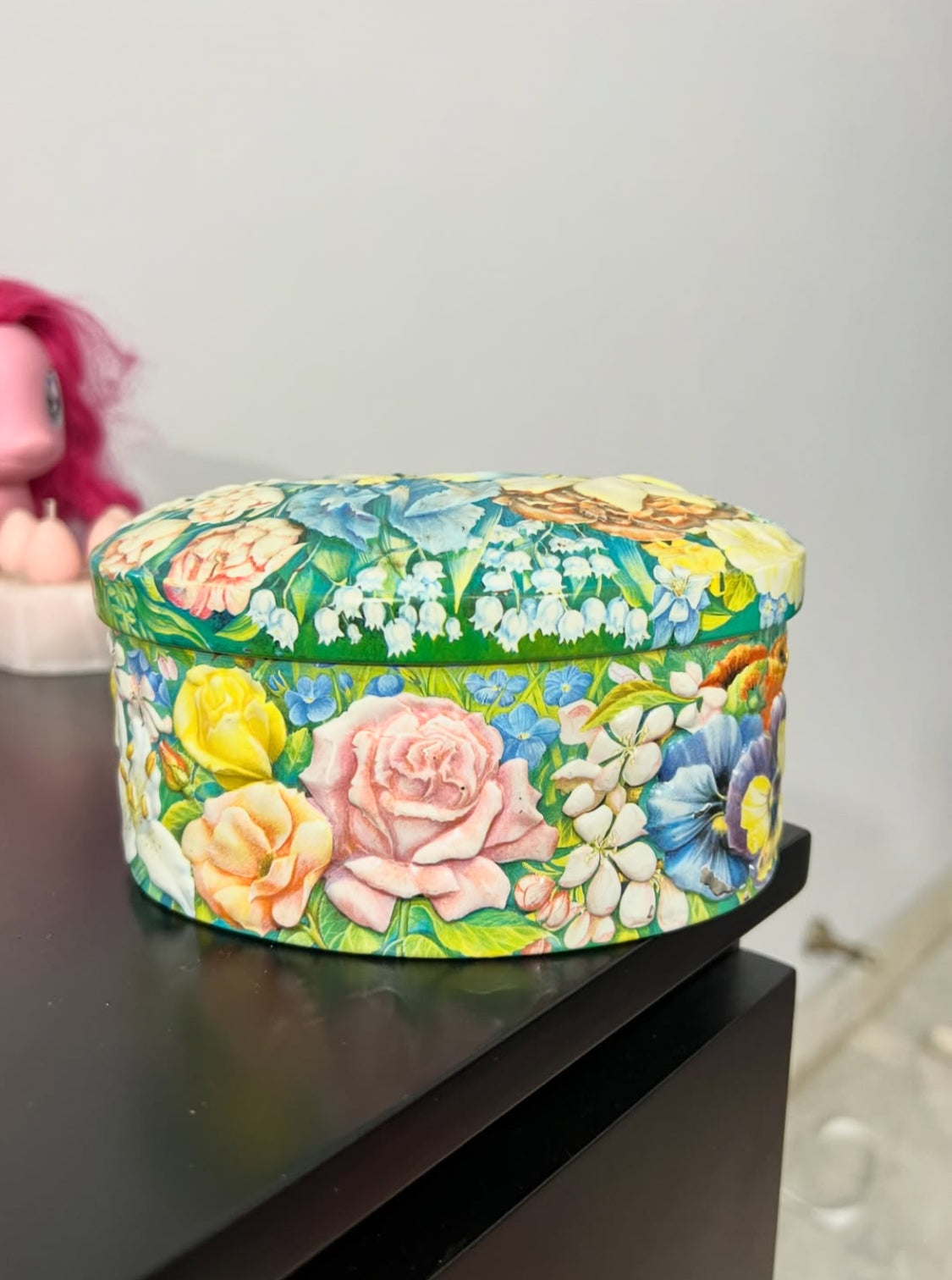 Floral Tin Storage Box