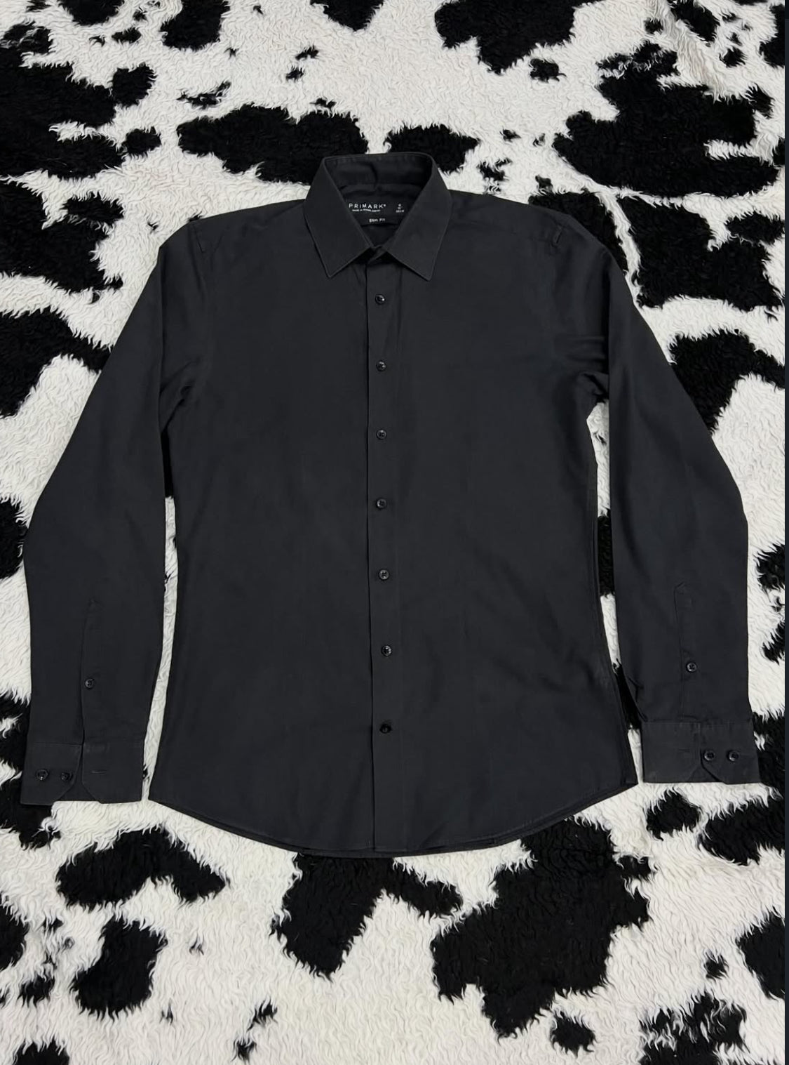 Primark Slim-Fit Black Buttonup