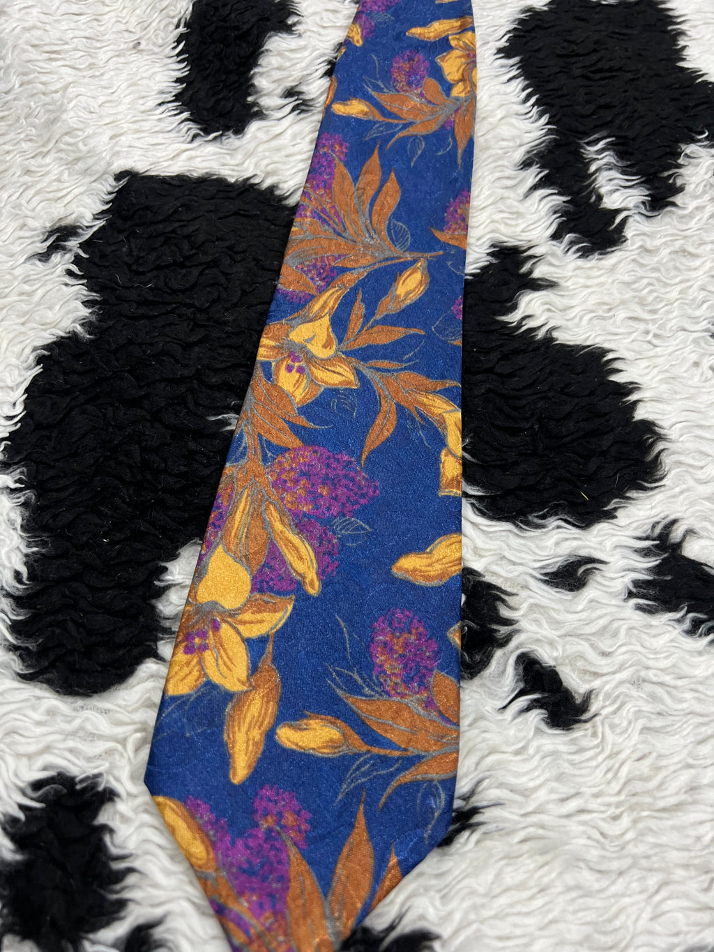 St. Micheal Blue & Yellow Lily Tie