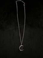 Moon & Heart Silver Necklace