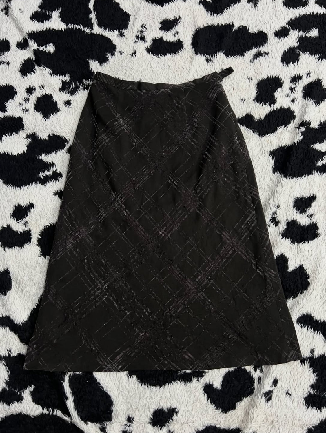 Grace Days Velvet Brown Long Skirt