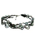 Peacock Beaded Choker