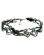 Peacock Beaded Choker