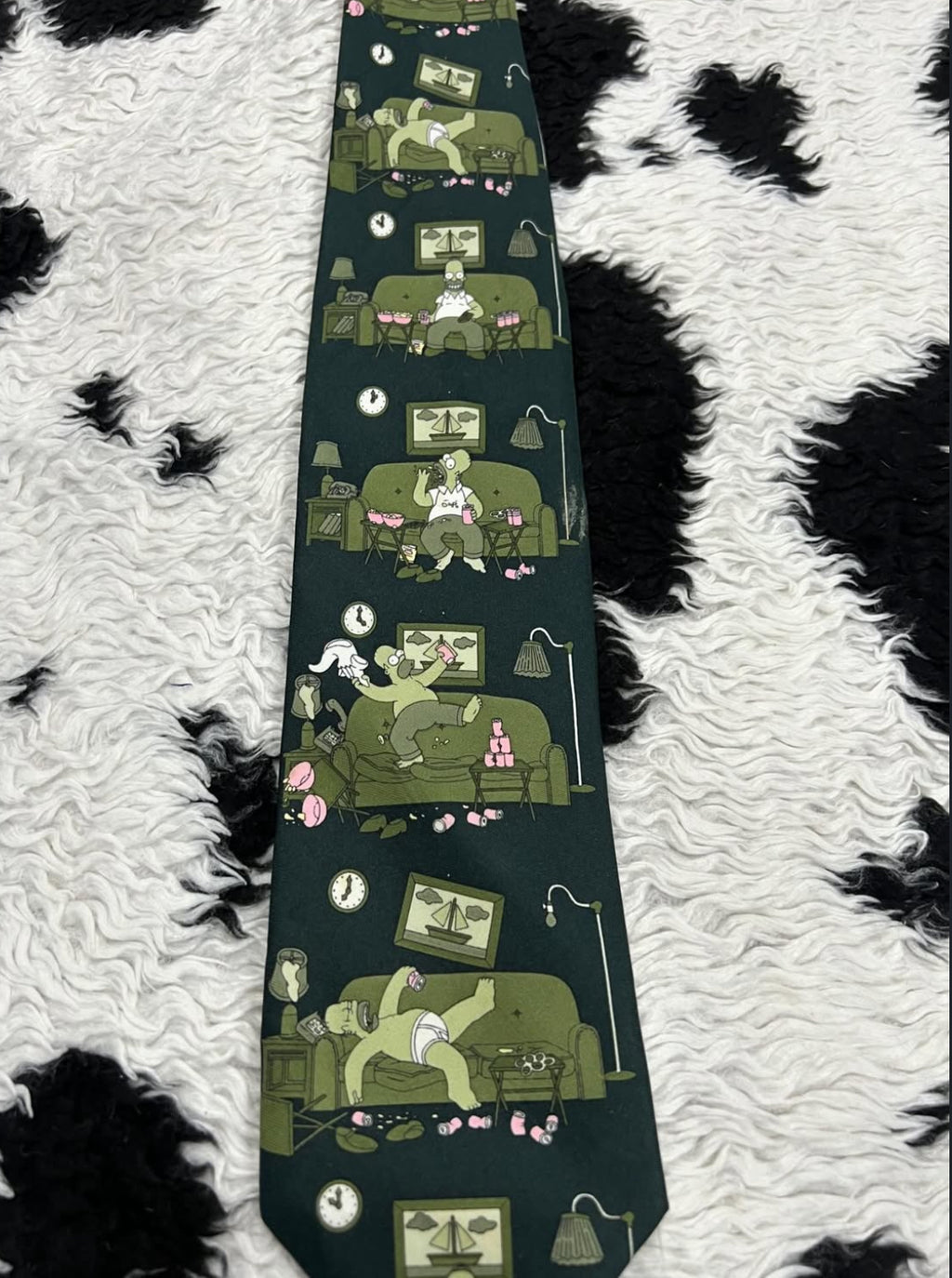 Homer Simpson on Couch Tie