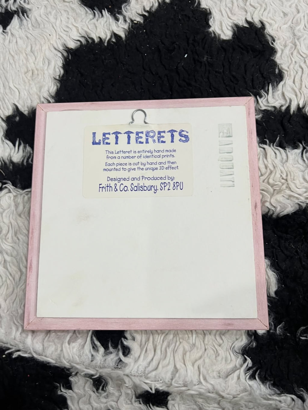 Letterets Clown "A" Letter Frame