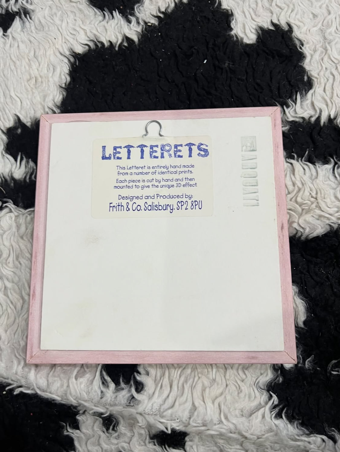 Letterets Clown "A" Letter Frame