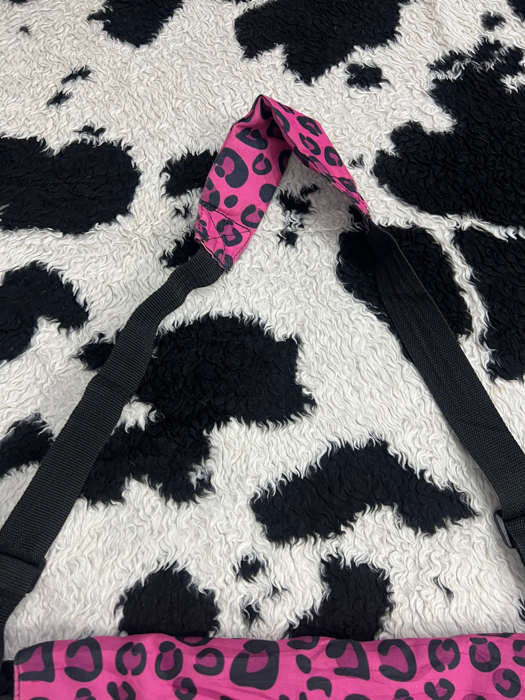 Pink & Black Cheetah Print Messenger Bag