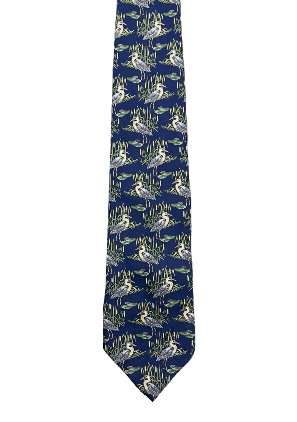 Crane in Pond Tie
