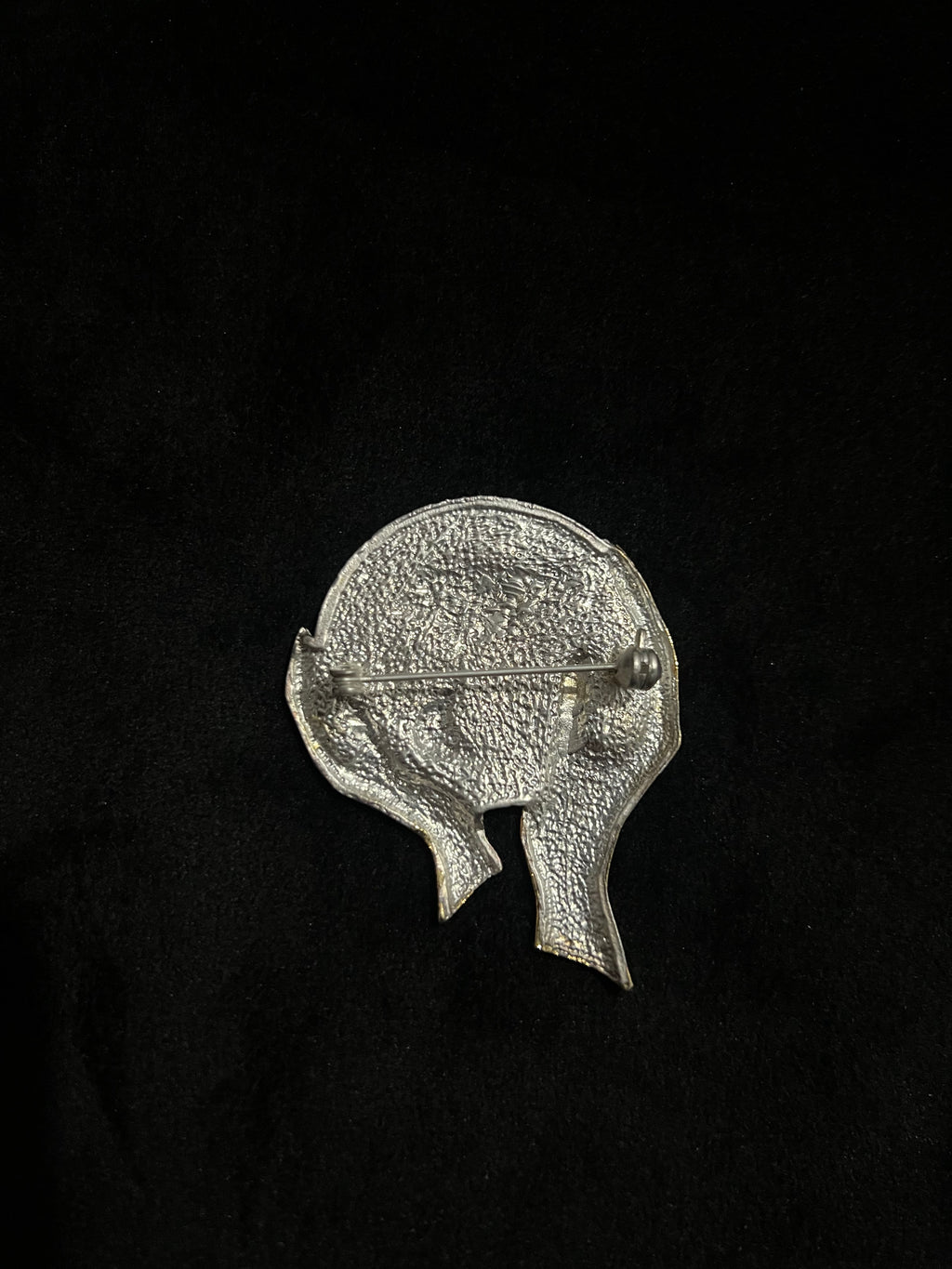 Vintage Globe in Hands Metal Pin