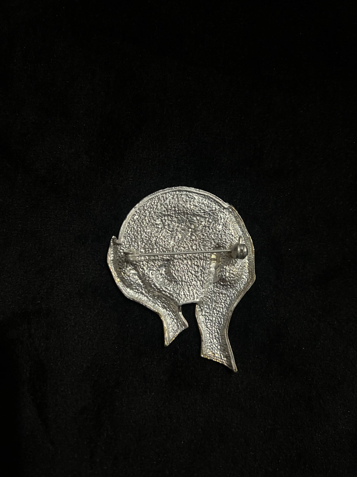 Vintage Globe in Hands Metal Pin