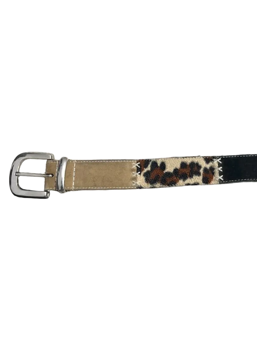 Patchwork Cheetah Print Belt
