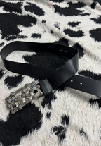 Vintage Black Buckle Belt