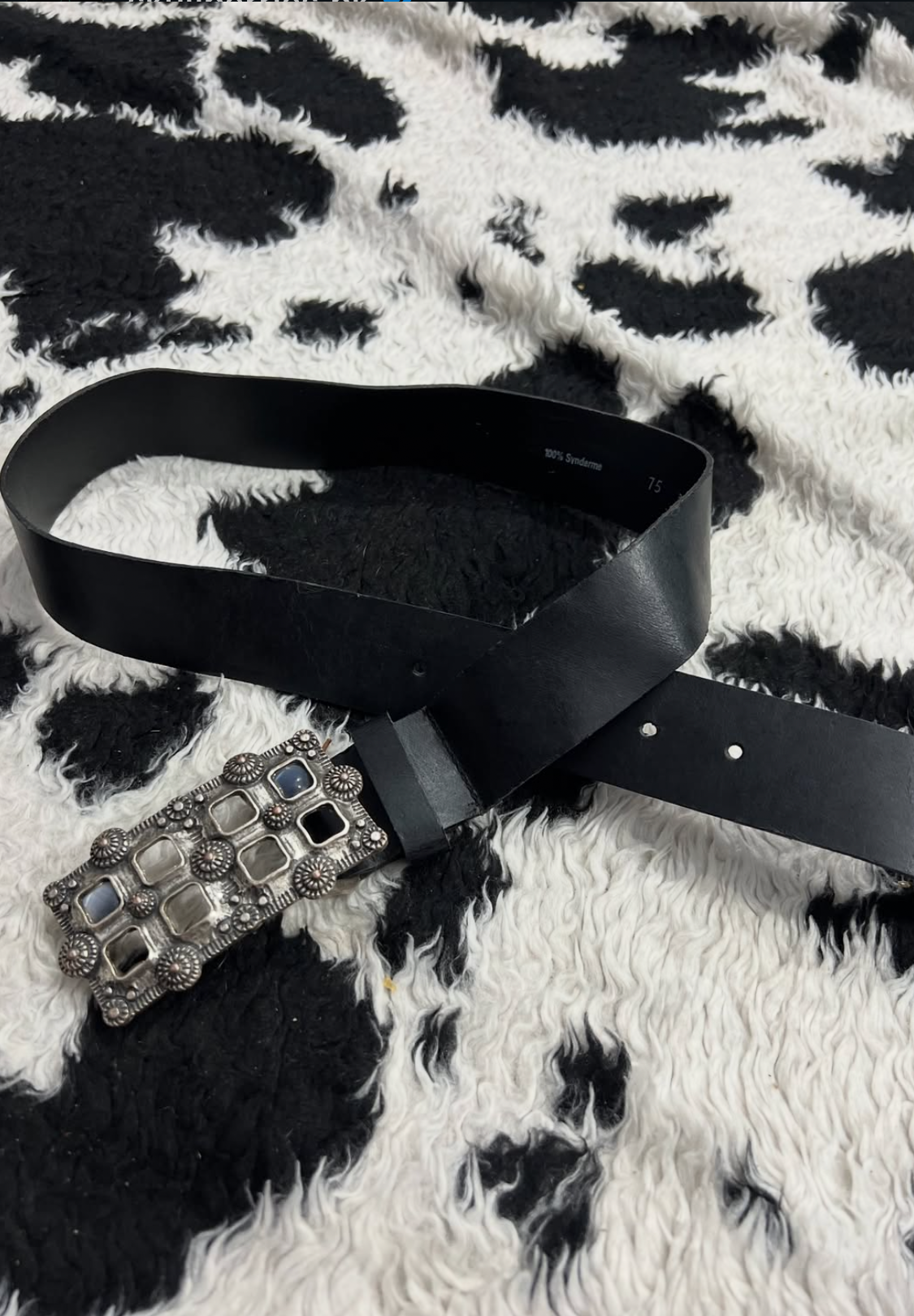 Vintage Black Buckle Belt