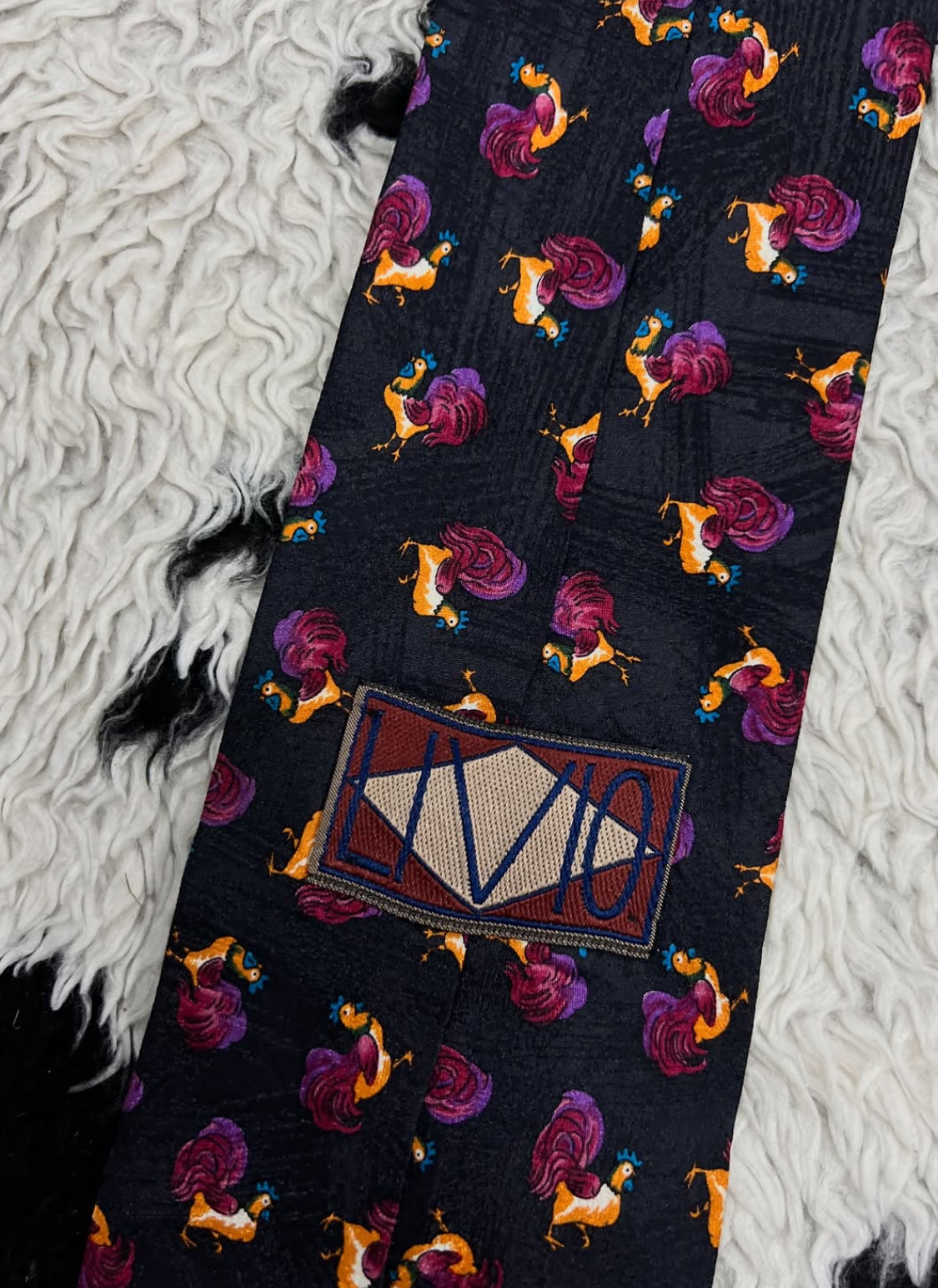 Black Roosters Tie