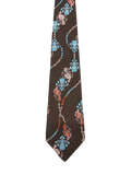 Embroidered Birds & Pots Tie