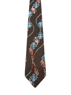 Embroidered Birds & Pots Tie