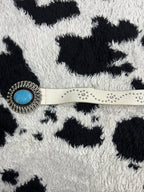 Faded White Stone Buckle Belt
