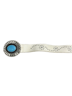 Faded White Stone Buckle Belt
