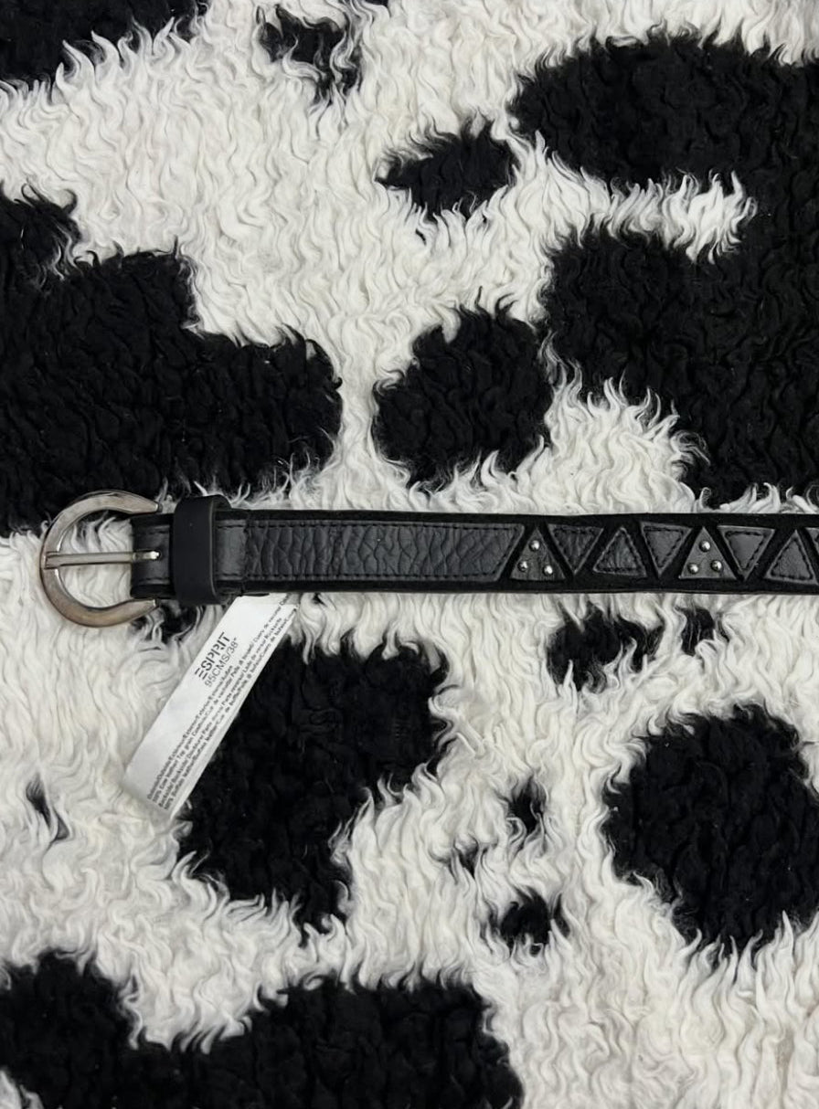 E-Spirit Black Narrow Triangular Belt