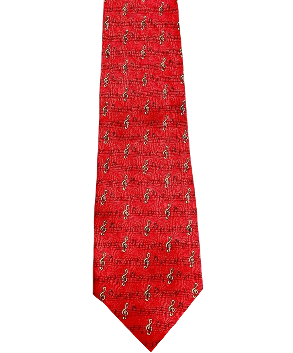 Red Musical Notes Sheet Tie