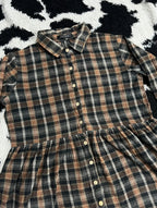 Orange & Green Plaid Buttonup