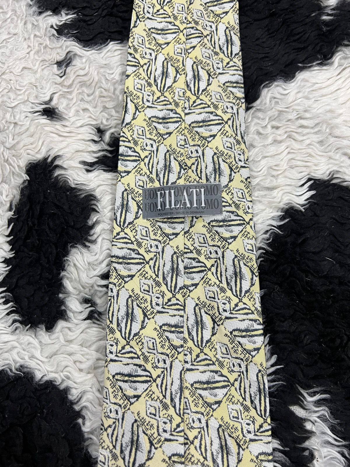 Filati Yellow Embroidered Tie