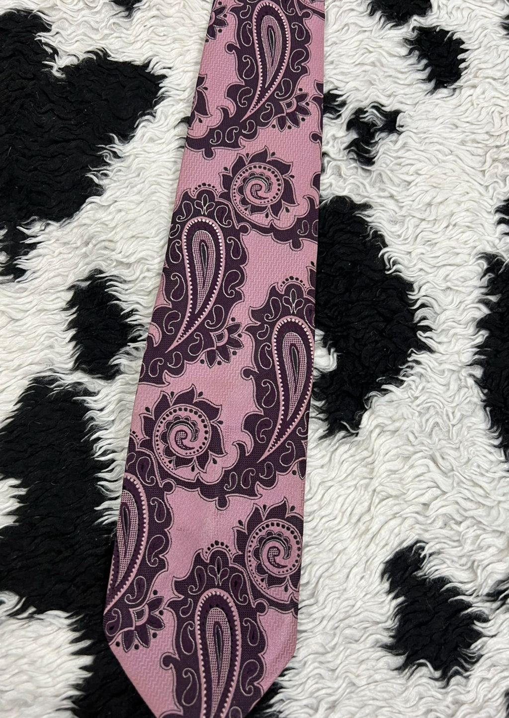 Savile Purple & Pink Paisley Tie