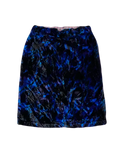 Black, Purple & Blue Abstract Velvet Skirt