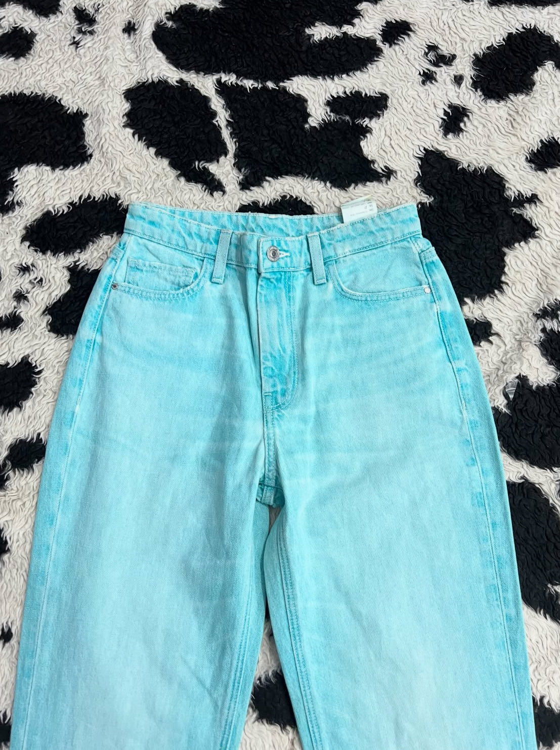Mermaid Blue Plain Pants (Waist 26)
