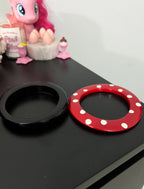 Set of 2 Bangles: Black & Dotted Red Bangles