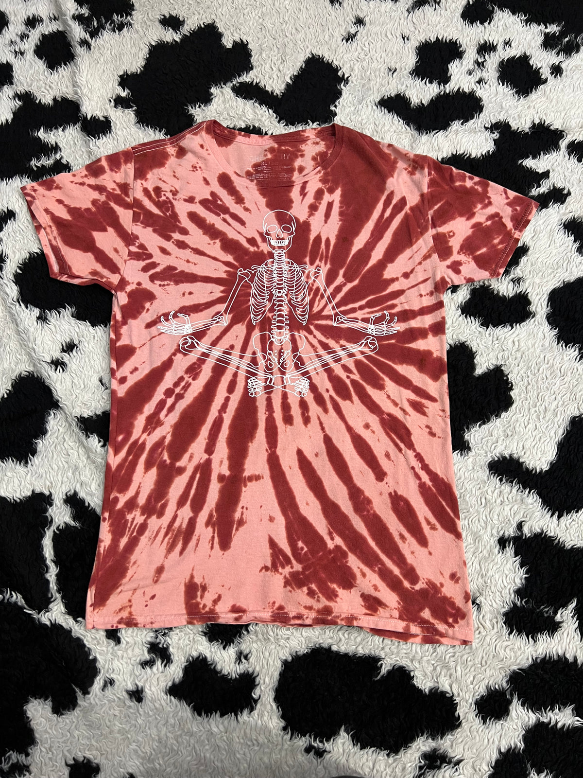 Skeleton Doing Yoga Tee (Medium - Large)