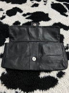 Black Leather Clutch