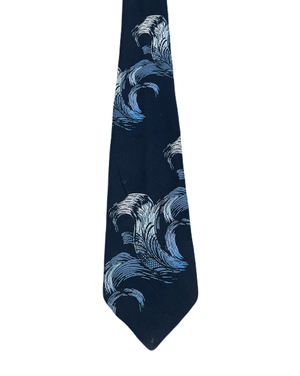 Blue Waves Embroidered Tie