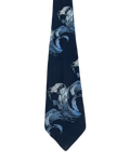 Blue Waves Embroidered Tie